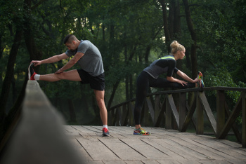 couple stretching