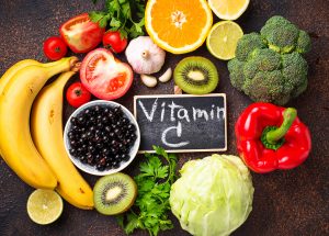 Food containing vitamin C for healthy bones